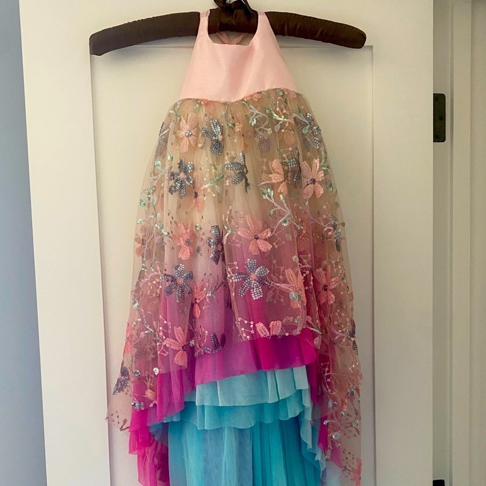 Pleiades Designs - Sequin Floral Unicorn dress. Size 8 NWT